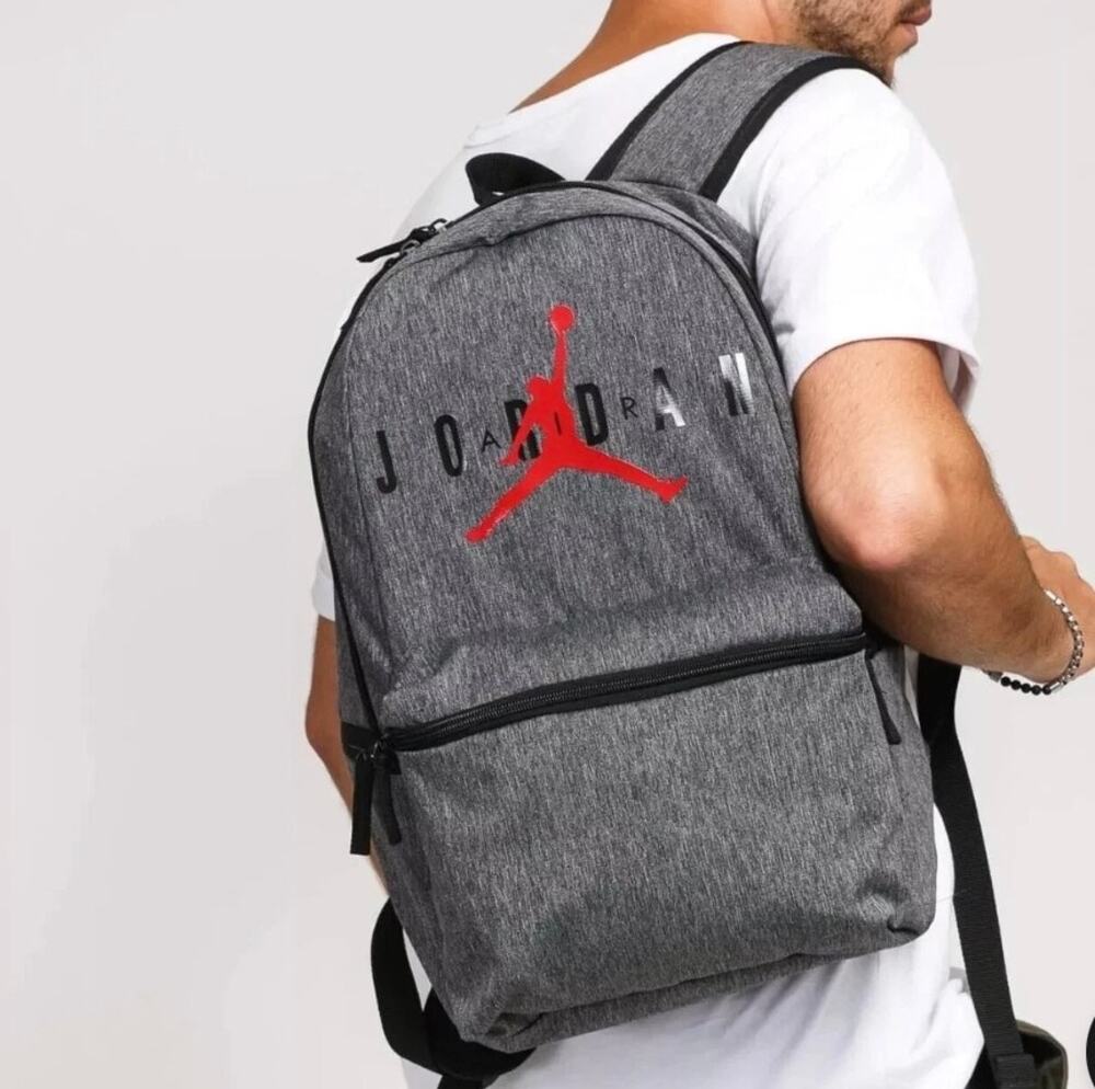 Nike Air Jordan Gray Jumpman Backpack EUC